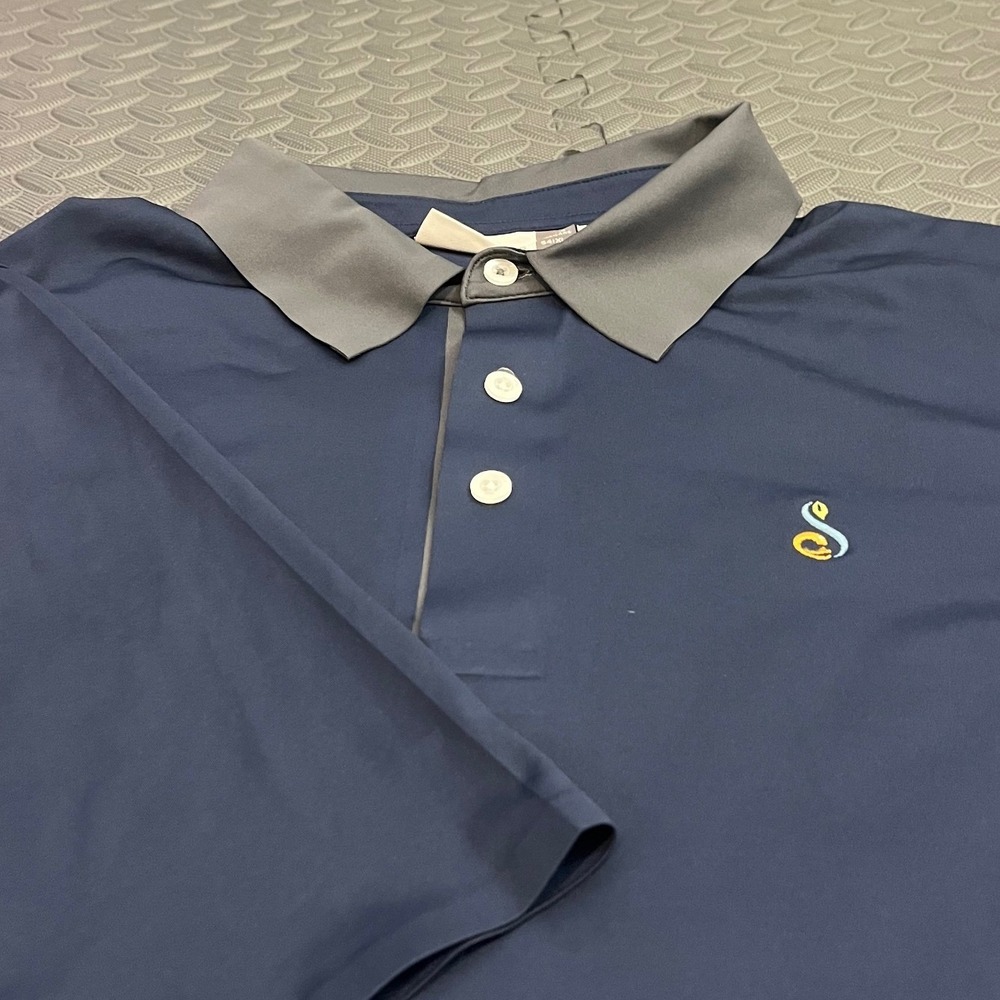 KJUS‎ Mens XL 54 Blue Streamsong Resort UPF 30+ Performance Golf Polo Shirt